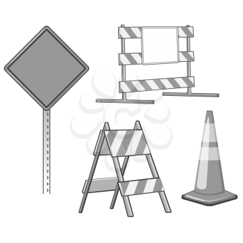Royalty Free Clipart Image of Construction Items 
