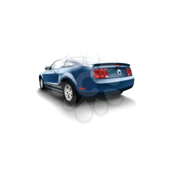 Royalty Free Clipart Image of a Mustang