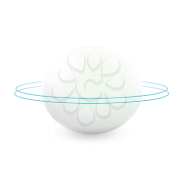 Royalty Free Clipart Image of a Ball With Rings Around It