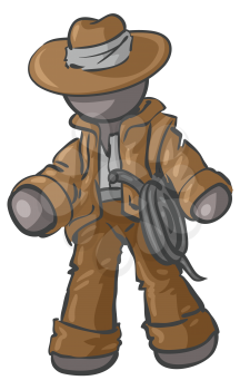 Royalty Free Clipart Image of an Adventurer