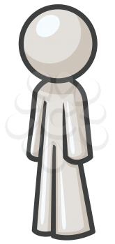 Royalty Free Clipart Image of a Guy Standing Sideways