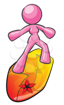 Royalty Free Clipart Image of a Surfer