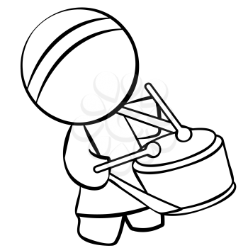 Royalty Free Clipart Image of a Drummer