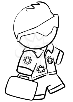 Royalty Free Clipart Image of a Tourist