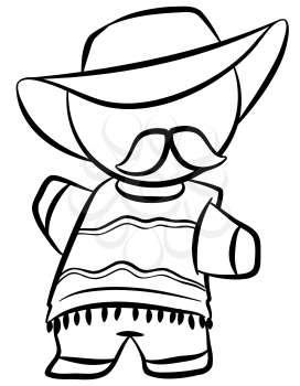 Royalty Free Clipart Image of a Spanish Cowboy