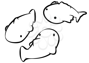 Royalty Free Clipart Image of Fish