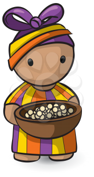 Royalty Free Clipart Image of an African Woman