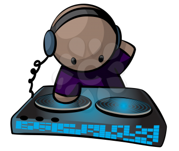 Royalty Free Clipart Image of a DJ