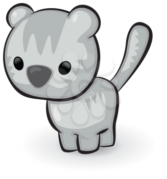 Royalty Free Clipart Image of a Kitty