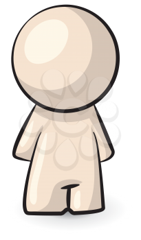 Royalty Free Clipart Image of a Faceless Person