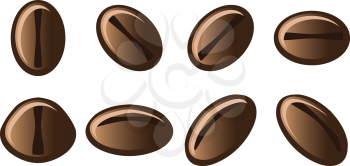 Royalty Free Clipart Image of Eight Beans