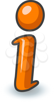Internet i information symbol orange.