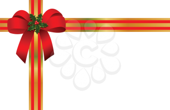 Royalty Free Clipart Image of a Christmas Bow