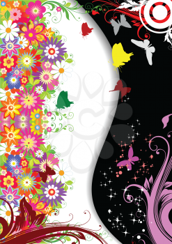 Royalty Free Clipart Image of a Floral Backgroun