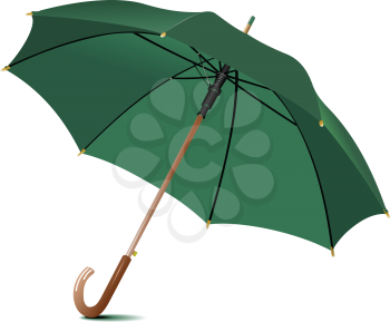 Royalty Free Clipart Image of a Green Umbrella