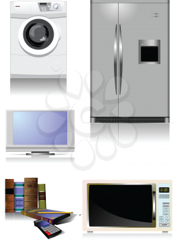 Royalty Free Clipart Image of Home Equipment