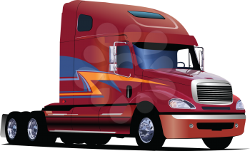 Royalty Free Clipart Image of a Truck Cab