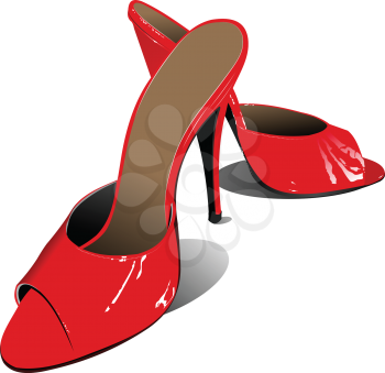 Royalty Free Clipart Image of High Heeled Shoes
