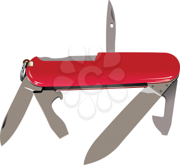 Royalty Free Clipart Image of a Swiss Army Knife