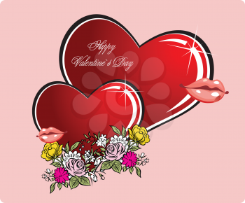 Royalty Free Clipart Image of a Valentine's Day Greeting