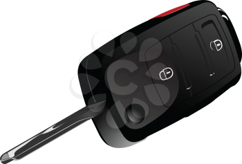 Royalty Free Clipart Image of a Car Key With Remote