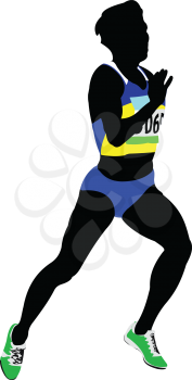 The running people. Sport. Running. Vector illustration