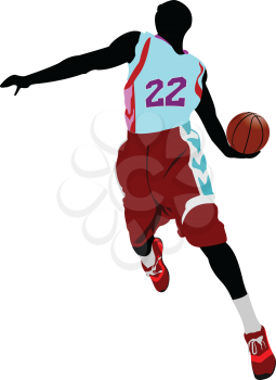Basketball player. Vector illustration