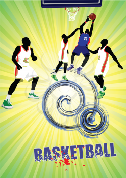 Poster of Basketball poster. Vector illustration