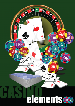 Casino elements. Vector illustration