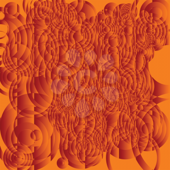 Royalty Free Clipart Image of an Orange Quilted Background