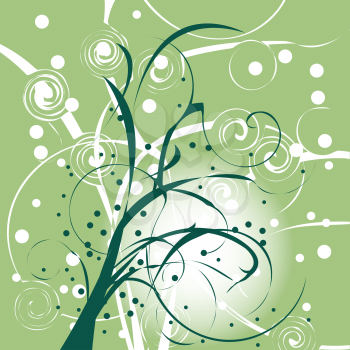 Royalty Free Clipart Image of an Abstract Plant Background