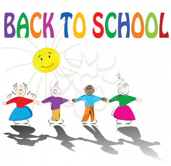 Royalty Free Clipart Image of a Back to School Poster