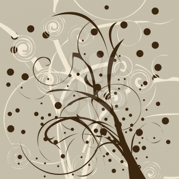 Royalty Free Clipart Image of a Dying Tree