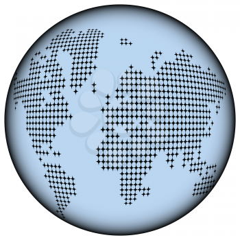 Royalty Free Clipart Image of a Globe