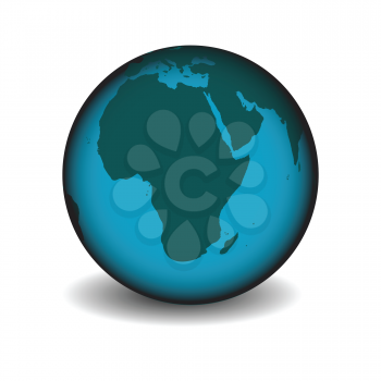 Royalty Free Clipart Image of an Earth Globe