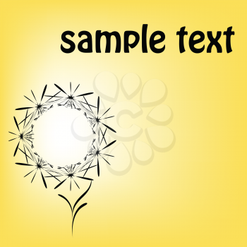 Royalty Free Clipart Image of a Background With a Floral Pattern at the Left