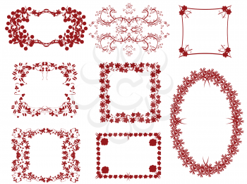 Royalty Free Clipart Image of Floral Frames