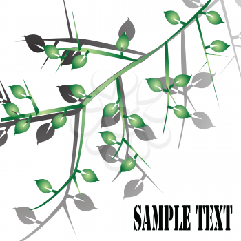 Royalty Free Clipart Image of a Branch With Leaves
