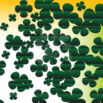 Royalty Free Clipart Image of a Shamrock Background