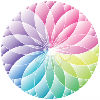 Royalty Free Clipart Image of a Gradient Wheel