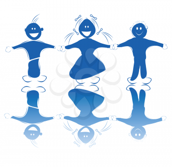 Royalty Free Clipart Image of Happy Children