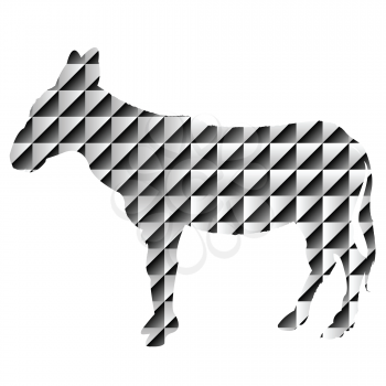 Royalty Free Clipart Image of a Modern Zebra
