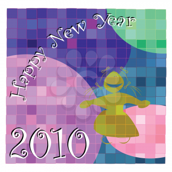 Royalty Free Clipart Image of a New Year's Eve Card