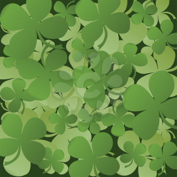 Royalty Free Clipart Image of a Saint Patrick Day Background With Shamrocks