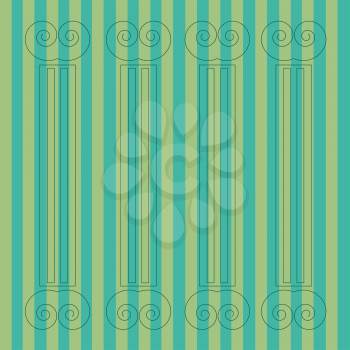 Royalty Free Clipart Image of a Stripes and Columns Background