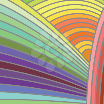 Royalty Free Clipart Image of a Psychedelic Rainbow Pattern