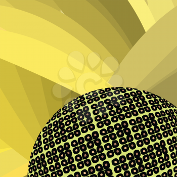 Royalty Free Clipart Image of a Sunflower Background
