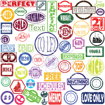 Royalty Free Clipart Image of Vector Stamps