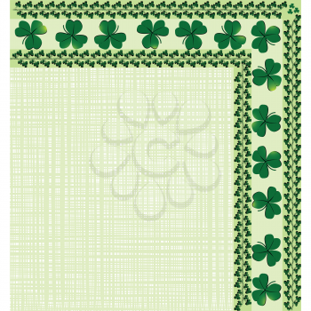 Royalty Free Clipart Image of a Clover Border