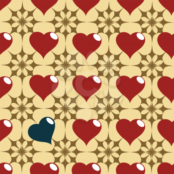 Royalty Free Clipart Image of a Heart Pattern